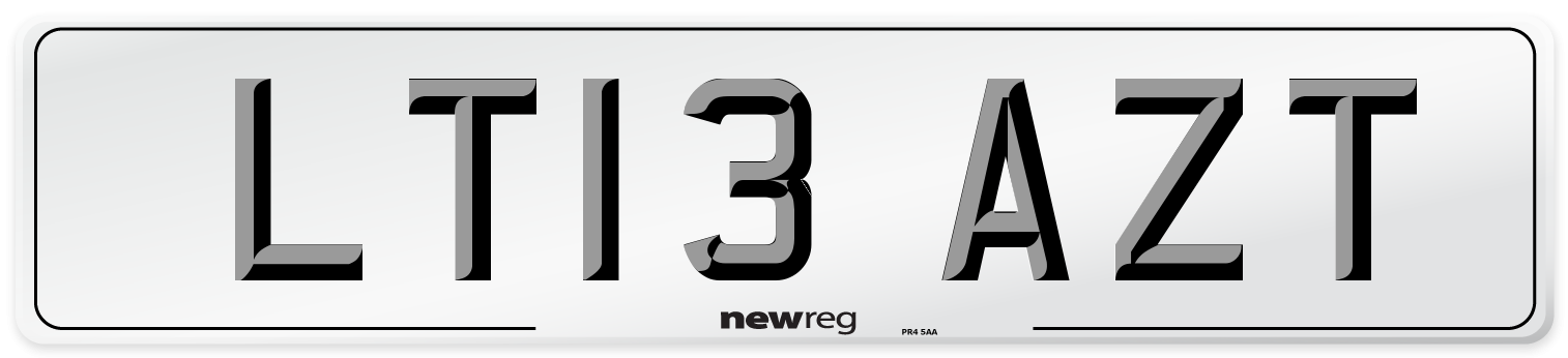 LT13 AZT Number Plate from New Reg